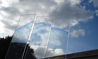 Glasskulptur Hand in Hand